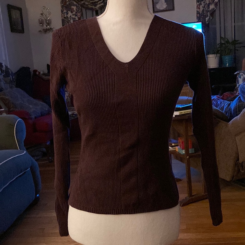 Van Heusen Purple V Neck Sweater